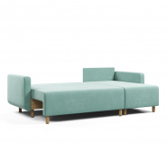 Диван угловой Беллер велюр Бинго Мятный